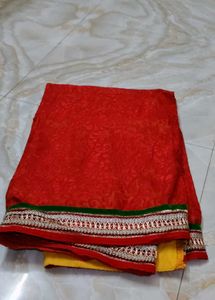 Red & Yellow Saree