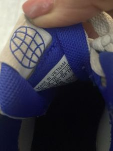 Adidas White &amp; Blue Sneakers