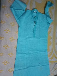 Sky Blue Cotton Kurta