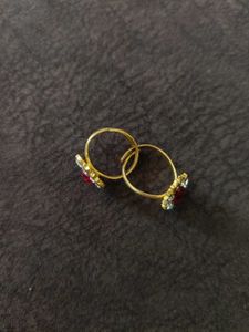 Vintage Inspired Red Stone Toe Ring