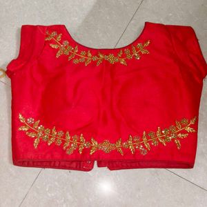 Red &amp; Cream Lehenga Choli