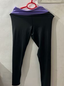 Purple &amp; Black Yoga Leggings
