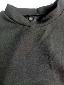 Black Mock Neck Top - XL