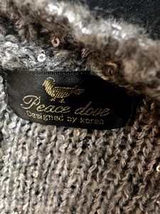 Shimmery Silver Front Open Sweater