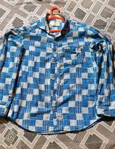 Blue &amp; White Checkered Shirt