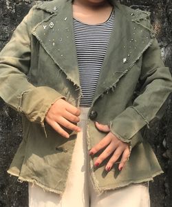 Y2k Olive Green Jacket