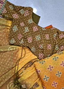 Floral Bandhani Chaniya Choli Set