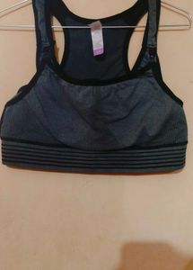 Gray Sports Bra