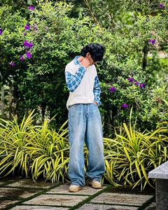 Baggy Jeans &amp; Layered Top all size