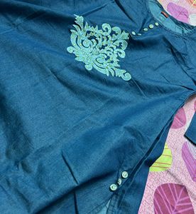 Blue Denim Kurti