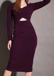 Women Bodycon Dress with Cut-Out