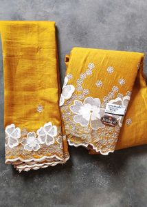 Elegant Pink Embroidered Dress Material