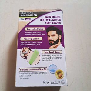 Men's Beard Natural Black Color