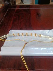 Beautiful Pearl Necklace With Stone Studded