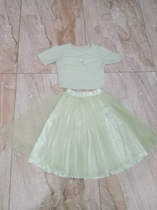 Net Skirt And Stretchable Tshirt For Womens
