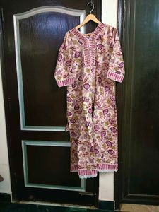 Beautiful Floral print Puple 3 Piece Suit Set