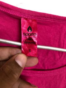 Sporto Rose Pink Full Sleeve T Shirt