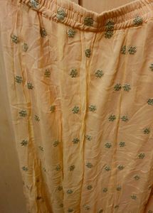 **price Drop Pretty Peach Embroidered Palazzo