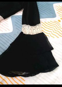 Elegant Black Embroidered Dress
