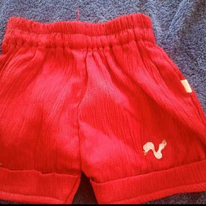 Red Ruffle Top &amp; Shorts Set