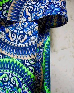 Blue &amp; Green Printed Dress