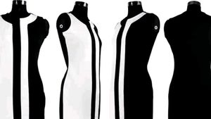 Black And White Printed Bodycon Dress