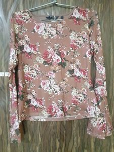 Floral Bell Sleeve Top