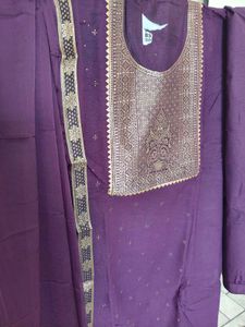 Purple Fancy Dress Material