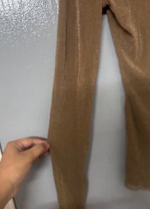 Brown Turtleneck Top