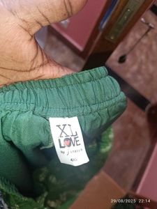 Free Size Green Full Flared Palazzos