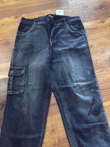 Black Cargo Jeans