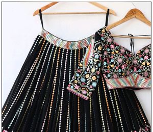 Embroidered black Lehenga