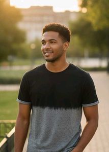 Stylish Two-Tone Men's T-Shirt