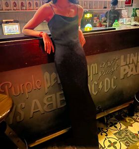 Black Bodycon Slit Dress