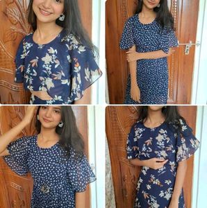 Blue frock combo🌺