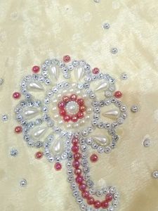 Cream Festive Saree