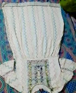 Women anarkali or Kurta white ll formal, party, fe