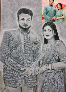 Custom couple art portrait