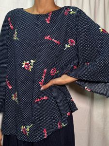 Polka Dot &amp; Rose Top