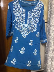 Blue Embroidered Kurta