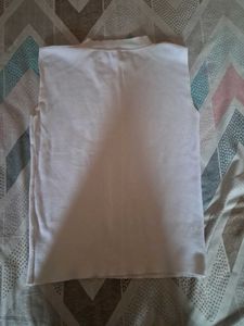 White Sleeveless Mock Neck Top