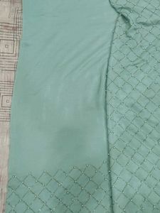 Light Blue Embellished Saree