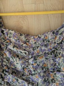 Floral printed ruched sheath mini Dress