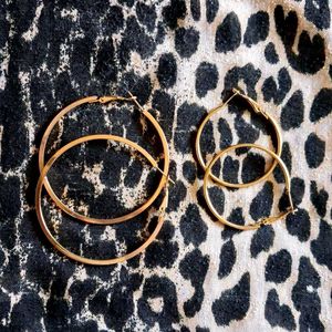 Gold Hoop Earring Set