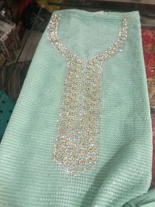 Sea Green Dress Material