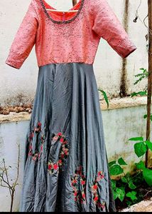 Designer Gown+ Red Kurta