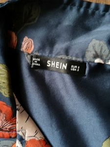 Floral Print Shiny SHEIN SHIRT