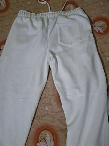White Sweatpants with Side Detail