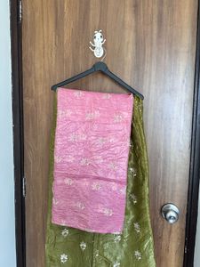 Olive Green Embroidered Kurta Set