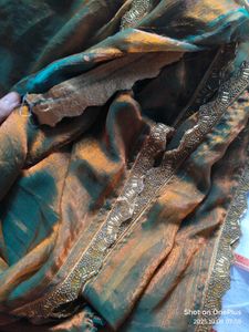 jimmy choo saree &amp; Embroidered Brown Blouse